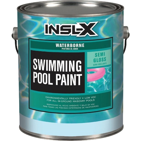 Insl-X 1 Gal. White Semi-Gloss Waterborne Pool Paint WR1010092-01